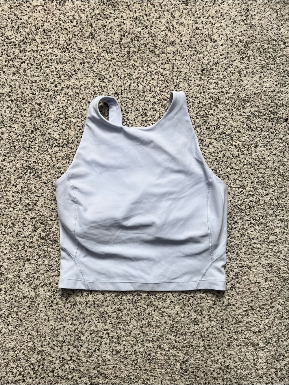 Lululemon Light Blue/Gray High Neck Athletic Crop Tank - size 4